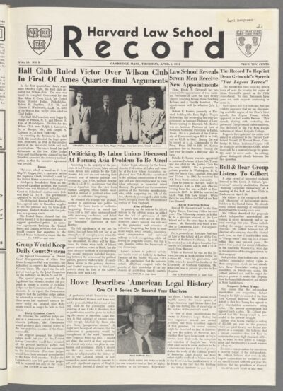 Front page, April 1, 1954