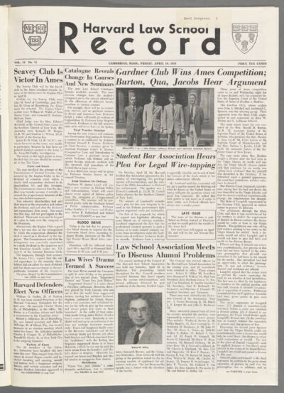 Front page, April 16, 1954