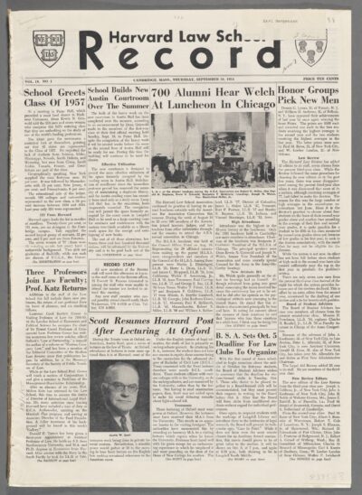 Front page, September 30, 1954