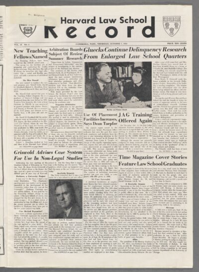 Front page, October 7, 1954