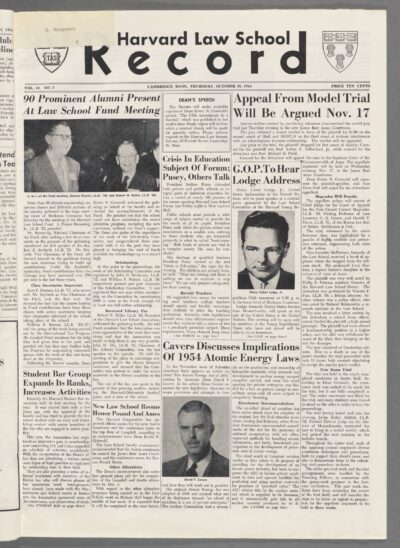 Front page, October 28, 1954